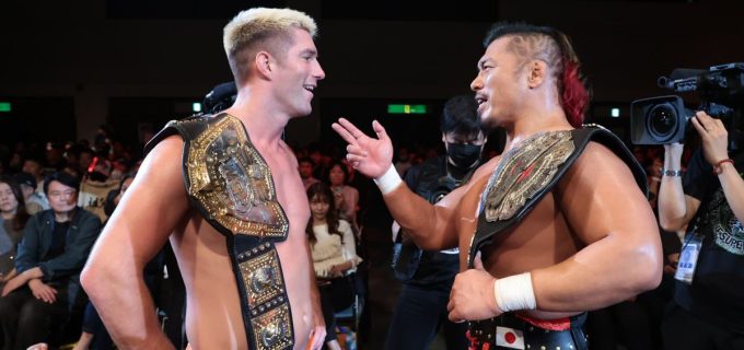 【新日本】鷹木信悟がIWGP世界ヘビー挑戦を控え王者ザック・セイバーJr. と激しい前哨戦を展開「大阪ではビッグサプライズを見してやるよ」