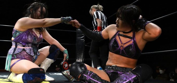 【ガンジョ】まなせゆうながMICHIKOに雪辱を果たし、KITSUNE王座奪還！「まなせゆうなが持ってるから、KITSUNEのベルトが欲しいという状態にしないと」