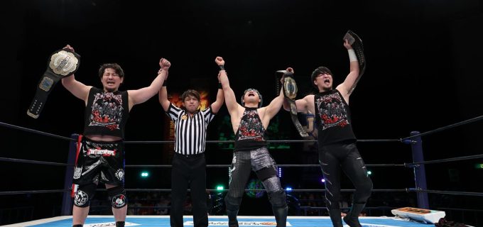 【新日本】H.O.TがNEVER6人タッグ戴冠！成田蓮「このベルトを持っていいのは、俺らだけなんだよバカ野郎！」