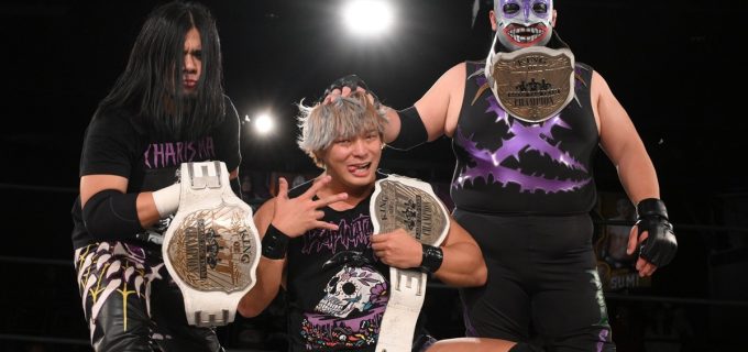 【DDT】悪党軍団ダムネーションT.Aが秋山準組を破り、KO-D6人タッグ王座V5で永久保持を宣言「この世に俺たちの絆を超えるチームなんか存在しない」