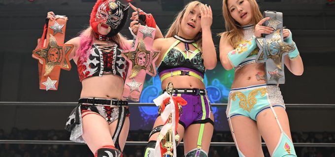 【スターダム】スターライト・キッド＆AZM＆天咲光由がアーティスト王座初Vで、大奮闘のレディ・Cにゲキ！「おまえらスターダム引っ張るとか言ってたけど、1回自分自身を見つめ直せ！」