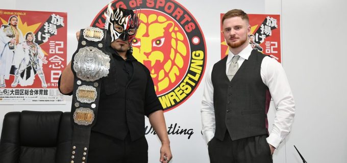 【新日本】IWGPジュニア戦調印式 アキラ「俺が世界を驚かせる」 デスペラード「ステップと考えるのは間違いだ」