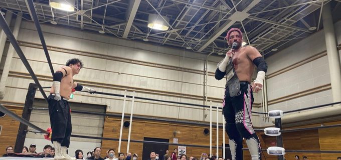 【大日本】アキラ＆宮本組が菊田＆伊東組との“蛍光灯100本デスマッチ”を制す！＜4.14旭川＞