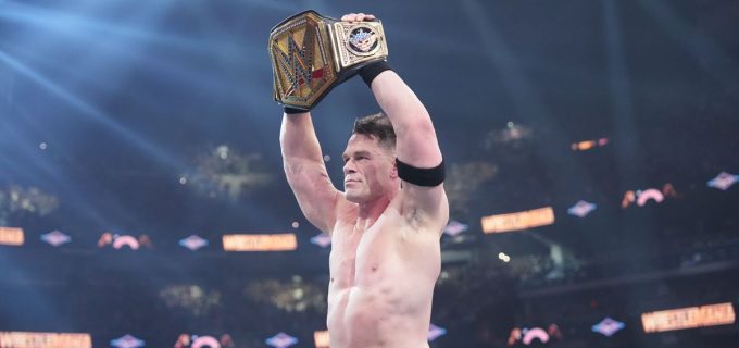 【WWE】レッスルマニアに激震！ジョン・シナが“闇の王者”として歴史を塗り替え、17度目の世界王座戴冠でリック・フレアー超え！