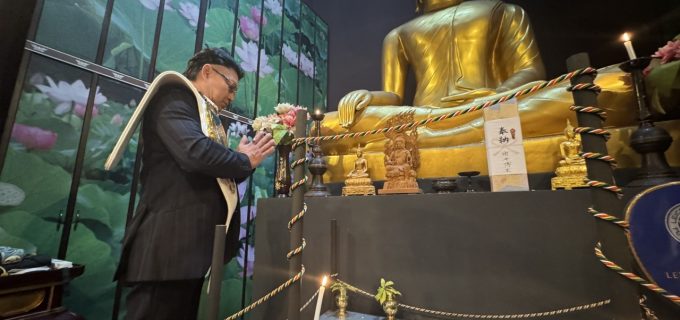 WEW JAPAN王者・酒井博生が護摩行で必勝祈願