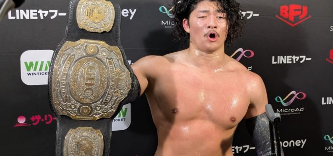 【ノア】OZAWAが清宮海斗を下してGHCヘビー級王座防衛！杉浦貴、遠藤哲哉とのサバイバル3WAY戦を提案！「サイバーファイトをあげて俺を全力で推しなさい！」
