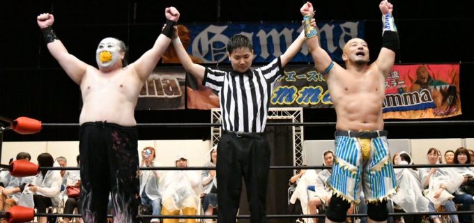【Gamma自主興行】プロデューサー自ら激闘＆締めの勝利！デルフィン＆花園桃花がタッグ王座防衛