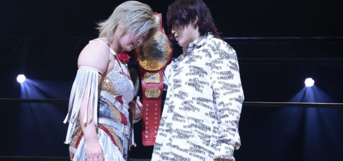 【ノア】彩羽匠がビクトリア弓月を相手に貫禄の初防衛！真紅のバラを携え林下詩美が電撃登場「戦えるのを楽しみにしています」7・16後楽園で一騎打ちへ