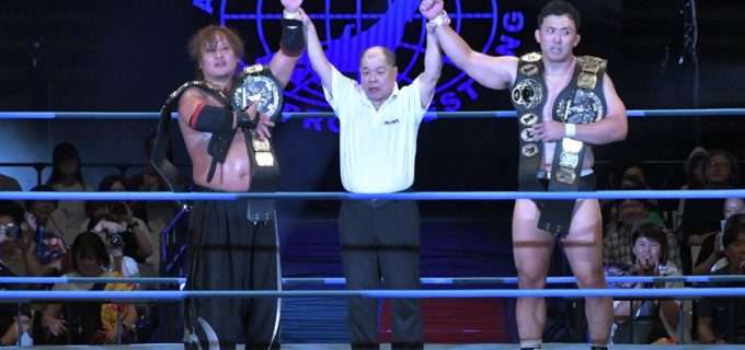 【全日本】鈴木秀樹＆真霜拳號が“ビジネスタッグ”撃破し世界タッグ奪取！上の世代へ宣戦布告「もう下の世代に関わらないでくれ」