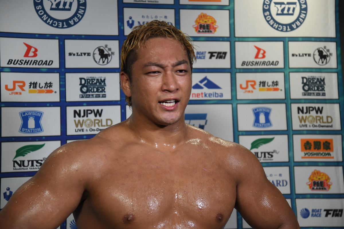 新日本】海野翔太がTAKESHITAとの『G1』天王山を制し魂の叫び