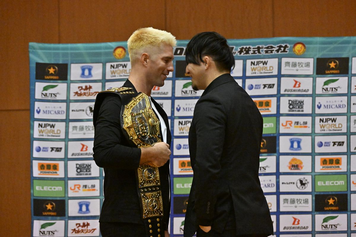 新日本】9.28神戸決戦へ調印式で火花！王者ザック「EVILの陰に隠れて何