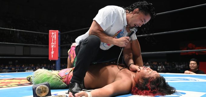 【新日本】ヒロム、GHCジュニア王座V1！石森が試合後「頼んだぞ」とベルトの未来を託すも…NOAHのEitaが乱入、大荒れの王座戦線へ