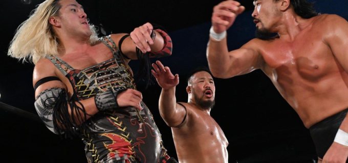 【DDT】樋口和貞が前哨戦制し、KO-Dタッグ王者の飯野雄貴＆納谷幸男をバッサリ斬り捨てた！「このベルトは歴史ある重いベルト。それを自覚しろ！」