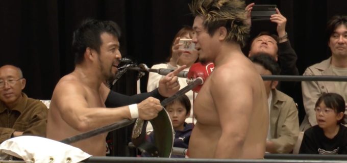 【ノア】GHC王者KENTAとYoshiki Inamuraが前哨戦で火花！ 稲村「全てを使って､そのベルトをゲットしてみせます」、KENTA「冗談は髪型だけにしてくれよ」