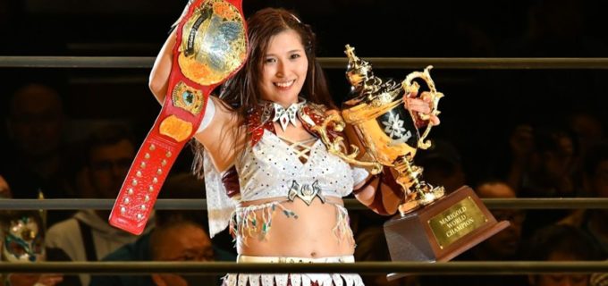 【マリーゴールド】青野未来、悲願のワールド王座初戴冠！詩美を撃破し“新時代”の到来を宣言「私は誰にも負けないマリーゴールド愛で、この団体を引っ張っていきます」