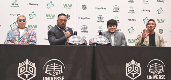 【DDT】MAO＆KANONが飯野雄貴＆納谷幸男からKO-Dタッグ王座奪取宣言！「このベルト獲ってDDT盛り上げようぜ！」