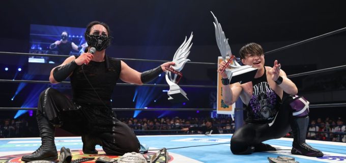 【新日本】DOUKI＆SHO、毒霧噴射の無法手段で『SJTL』全勝制覇！ DOUKI「俺こそが最強のジュニアの王だ」 敗れた石森は怒り「テメエだけは許さねえ」