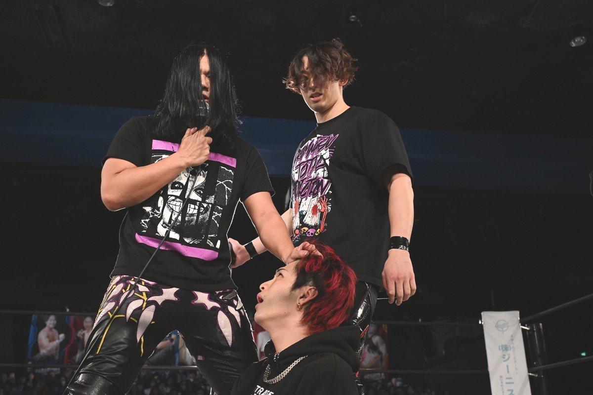 DDT】佐々木大輔＆岡谷英樹が欠場のMAO＆KANONからKO-Dタッグ強奪宣言