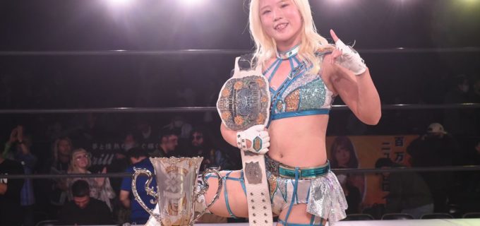 【マリーゴールド】 ビクトリア弓月が同期の瀬戸レア退けUN初防衛でも満足せず！ 17日後楽園での“次なる野望”を宣言「2冠チャンピオンになって証明する」