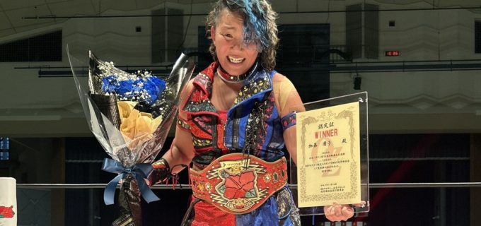 【OZアカミー】加藤園子、OZラストマッチでパイオニア王座奪取！ 翔、AKINOを“2人まとめて”丸め込み有終の美
