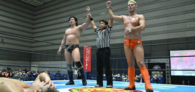 【新日本】ザックが大岩のアシストで海野を丸め込み、TMDKが極上のテクニック合戦を制す「俺たちは世界最高の技巧派タッグチームだ」