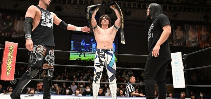 【DDT】上野勇希が正田壮史を退け、KO-D無差別級王座V4！2026年1・25後楽園で佐々木大輔、クリス・ブルックスと変則3WAYでの2冠戦へ