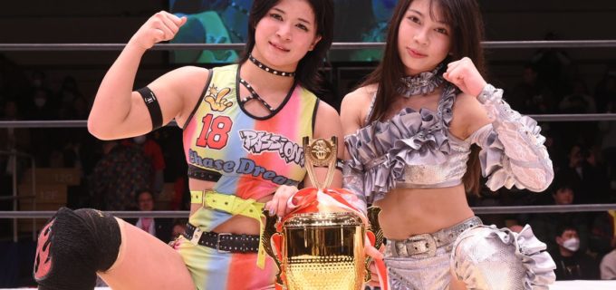 【マリーゴールド】山岡聖怜＆心希、波乱のタッグT制覇！ ツインスター王者撃破で「今年デビューした私たちが優勝したぞ！」