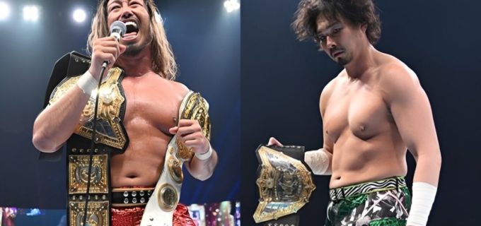 【新日本】辻陽太、IWGP世界ヘビー初戴冠！ TAKESHITAを逆エビ葬で二冠王に「このセルリアンブルーのリングは世界最高だ！」歓喜の直後にジェイク・リー襲撃で衝撃の幕切れ