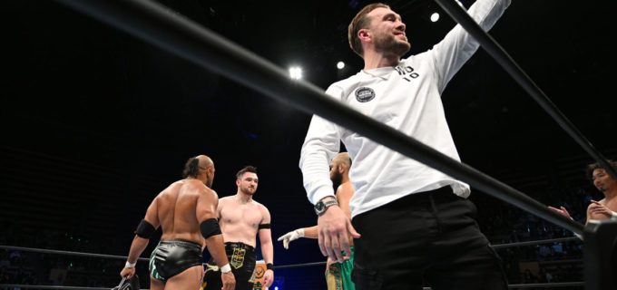 【新日本】ウィル・オスプレイ、大田区に電撃登場！ 崩壊寸前のUNITED EMPIRE再建を宣言も…背後でカラム・ニューマンが凶器を構える“不穏”な幕開け