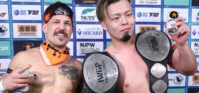 【新日本】イーグルス＆藤田がIWGPジュニアタッグ奪還！ 4WAY戦制すもアキラ乱入で新遺恨勃発「HOUSE OF TORTUREがベルトに付けた泥をきれいにしないとな」