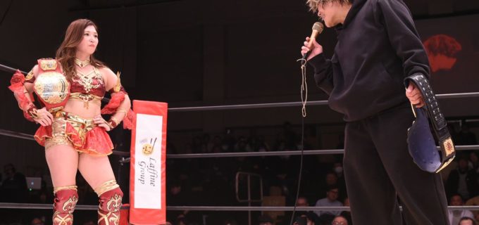 【マリーゴールド】CHIAKI、ワールド王座強奪を予告！ 王者・青野未来「アンタみたいなチンピラが取るベルトじゃないんだよ」