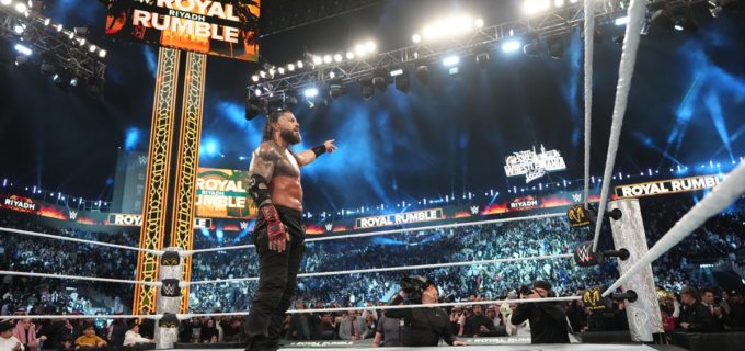 【WWE】ローマン・レインズ、サウジの地で11年ぶり2度目の王座！ “OTC”が復権へ、皇帝グンターをスピアー葬でレッスルマニア切符奪取