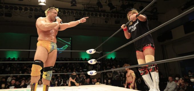 【ノア】RYUSEI初勝利に内藤哲也は「情熱的なマイク」にご満悦！征矢学は近藤修司の“最強キングコング”ヘアで王座奪還をアピール「BUSHIは近藤修司がトラウマなんです｣