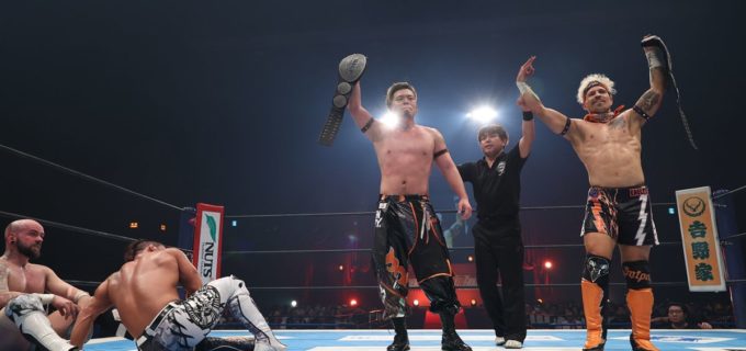 【新日本】 TMDKのロビー・イーグルス＆藤田晃生が激闘を制し、IWGPジュニアタッグ3度目の戴冠！「“藤田時代”が来ちゃったんじゃない？」