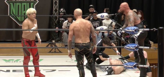 【ノア】拳王がP.F.S.で快勝しグッド・ブラザーズへ宣戦布告！「NOAHの大きな顔を覚えとけ」征矢は“ちゃんとしたゴリラ”として3WAY戦必勝を誓う