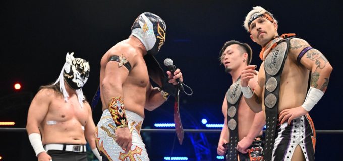 【新日本】デスペラード＆ミスティコがJr.タッグ挑戦表明！ TMDKも即答で受諾し、福岡2日目は急転直下の王座戦へ「一緒に新タッグチャンピンになるのが楽しみだ」