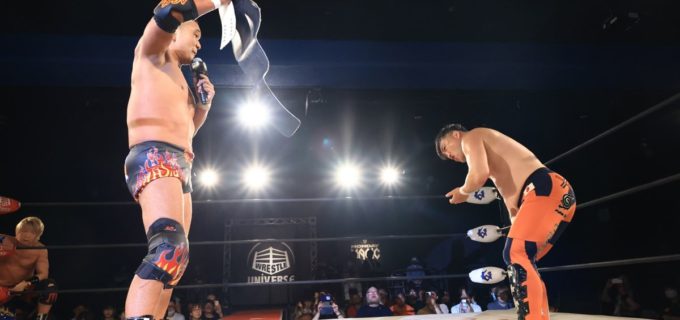 【ノア】田中将斗と佐藤光留が両者リングアウトで大荒れ！ 田中が“白のベルト”懸けて迎撃宣言、光留は「ソフトコアで絞め落とす」と挑発
