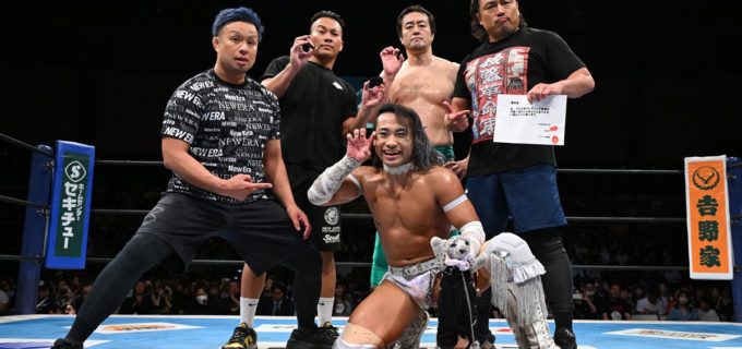 【新日本】怒りの豹が尻尾ムチでSHOを制裁！エル・デスペラードとの越境タッグでみょんみょん奪還「今後いっさい近づかない」