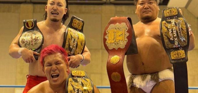 【全日本】本田竜輝が焦りを乗り越え6人タッグ王座奪取！諏訪魔が若手に苦言「もっとガンガン来い、身をもって叩き込む」