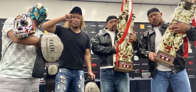 【ノア】GHCタッグ調印式！内藤＆BUSHIが情熱MAXを「消化試合」と一蹴！ 征矢は「足をすくわれるぜ」とGHCタッグ奪取へ猛反発