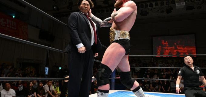 【新日本】「お前ら全員、腰抜けばかりだ」狂乱のゲイブ・キッドがグローバル新王者に！海野翔太を粉砕し棚橋社長に張り手一閃