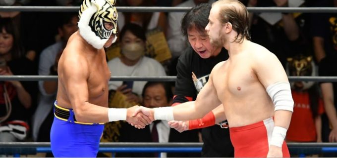 【新日本】「伝説の最後の場に居られたことは光栄だ」爆弾小僧の甥トム・ビリントンがタイガーマスク引退試合で魅せた敬意