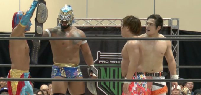 【ノア】ドラゴンゲートのジャッキーリータが前哨戦快勝！ GHCジュニアタッグ奪取へ豪語、王者ベイン＆アレハンドロは「世界に名を轟かせるのは僕たちだ」と防衛宣言