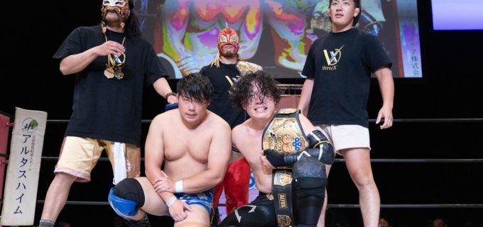 【大阪プロレス】松房龍哉が佐野蒼嵐との同門対決を制し大阪王座V3！ TORU＆浅川組がタッグ王座強奪、8.22は「VerteXデー」に