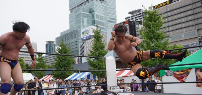 【おおきにプロレス】天王寺公園で初開催！ 藤川翔が初公開のムーンサルトでプロ初勝利、継続開催にも前向き