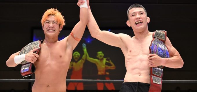 【DDT】青木真也&宮脇純太が男色殺法に耐えKO-Dタッグ薄氷の初V!「超RIZIN」朝倉未来戦へ弾み！10.1後楽園で『まっする』的なイベントが新世代で開催へ