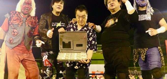 【INOUE-BOM-BA-YE】「1000万円死守したぞ！」島根の雄・ALLマイティ井上組が故郷安来市で錦を飾り、大仁田厚組に辛勝