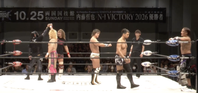 【ノア】KENTAと遠藤哲哉が翌日の『N-1』直接対決へ向け共闘で白星！王者・内藤哲也は岡山初上陸にご満悦「会場マニアとして興奮しましたよ」