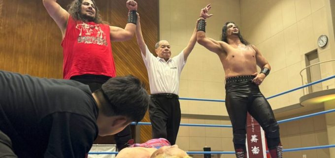 【全日本】斉藤レイ「必ず俺たち斉藤ブラザーズが獲ってやるぜ」世界タッグ王者組が北上で凱旋勝利しプロレス大賞最優秀タッグ賞へ意気込む